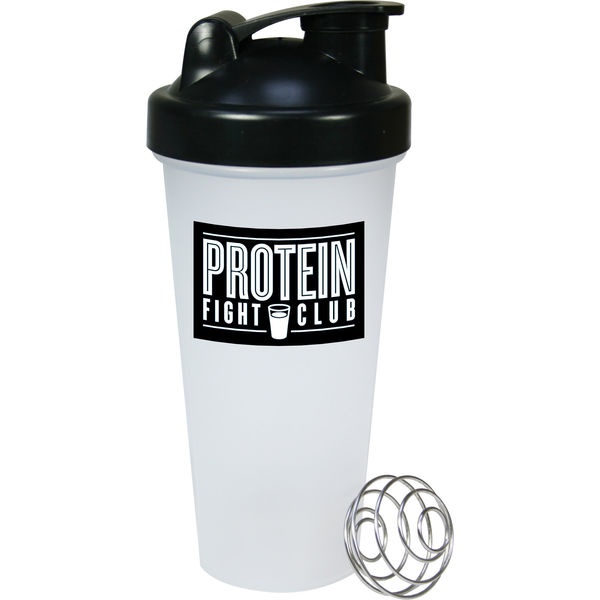 12115: 600ml Metal Ball Shaker Protein Sports Bottle