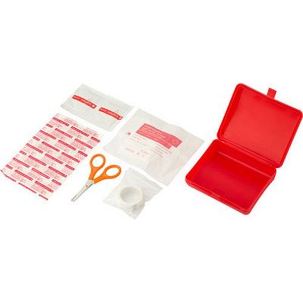 15002: First aid kit in a plastic box, 10pc